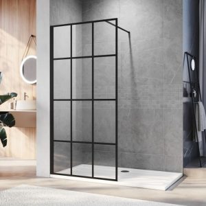 Matt Black Shower Screen Panel - S730